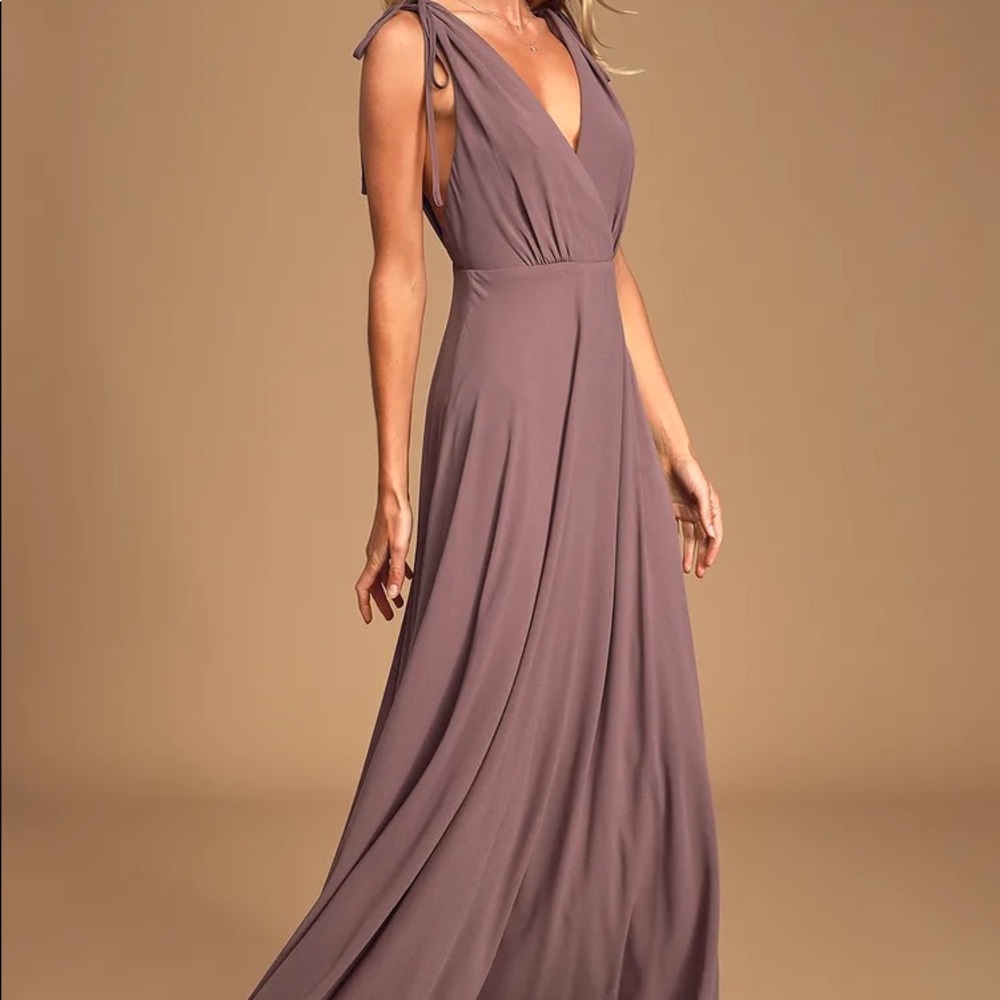 Dance the Night Away Dusty Purple Backless Maxi Dress
Lulus